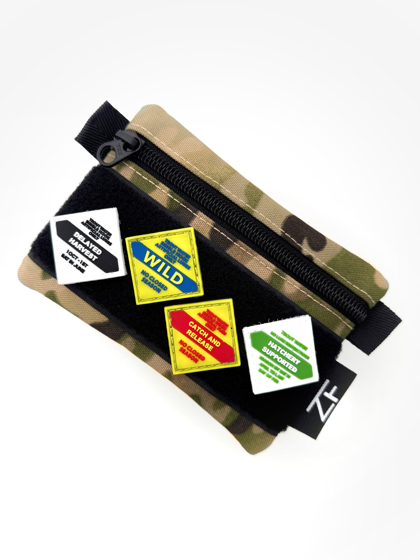 NC Trout Regulation Sign PVC Patch – Collectible Outdoor Tribute (2-Pack) - TorrBrook LLC