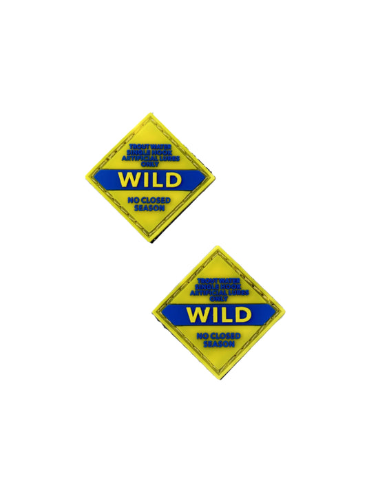 NC Trout Regulation Sign PVC Patch – Collectible Outdoor Tribute (2-Pack) - TorrBrook LLC